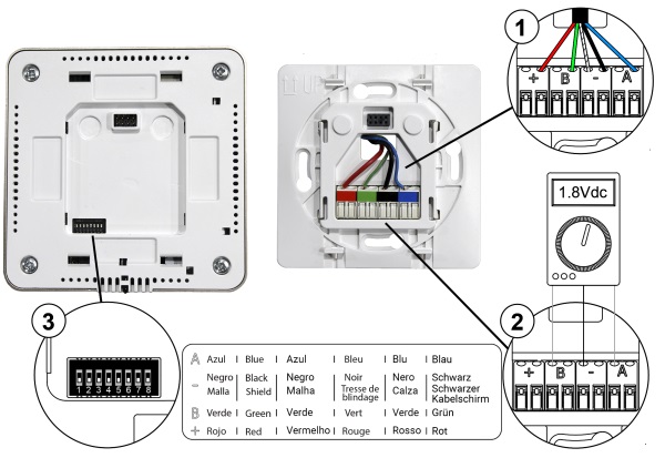 TERMOSTATO CABLE A COLOR AIRZONE