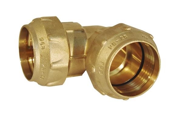 CODO LATÓN KIT 90º 50mm LATON/POLIETILENO PE LT