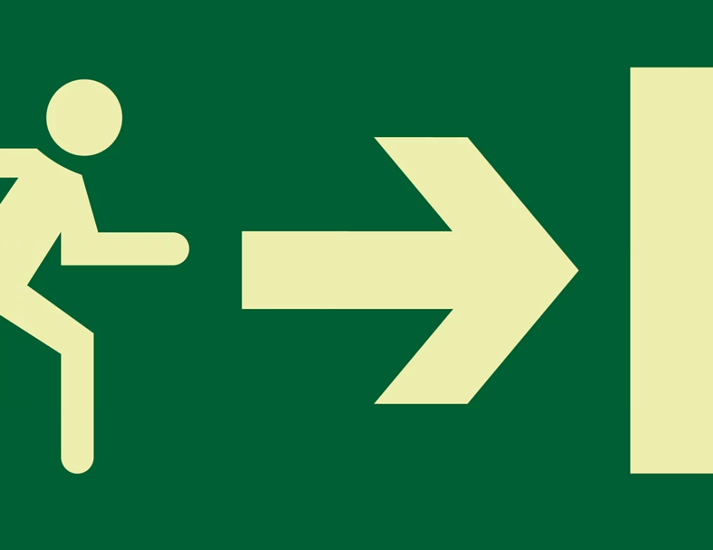 Señal luminiscente Evacuación