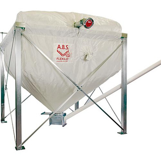Silo textil SP200X250X180-230h para 2,6-3,8 ton pellet. Estructura de acero galvanizado