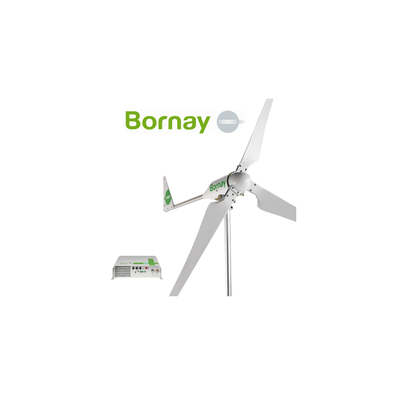 Aerogeneador Bornay Wind 25,3 +, 3 palas, Pot.Nom. 5 kW - 12/m/s, 220 vac