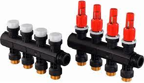 DISTRIBUIDOR - COLECTOR C/CAUDALIMETRO 4 SALIDAS UPONOR