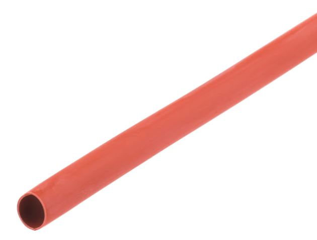 METRO TUBO TERMORRETRACTIL 25, 4mm ROJO