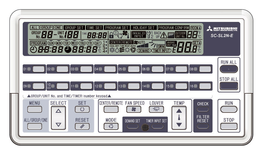 CONTROL CENTRALIZADO MITSUBISHI HEAVY SC-SL2NA-E