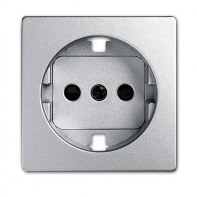 TAPA ENCHFUE SCHUKO ALUMINIO FRIO DETAIL SIMON 82