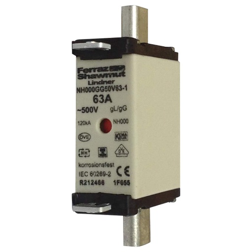 [EPR0416] FUSIBLE NH00 GG 63A 500V