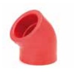 [CTU1348] CODO PPR 45º D40 (Italsan) Termosoldable NIRON RED