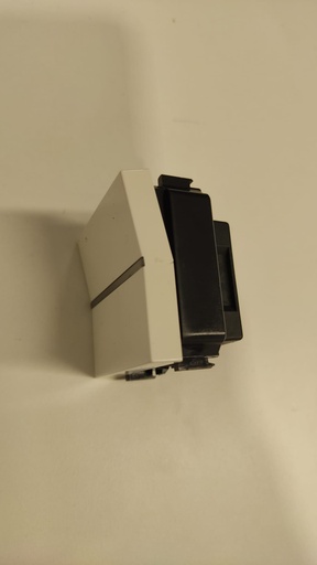 [EAC0414] PULSADOR CON VISOR  SIN GRABAR 2 MODULOS ZENIT BLANCO