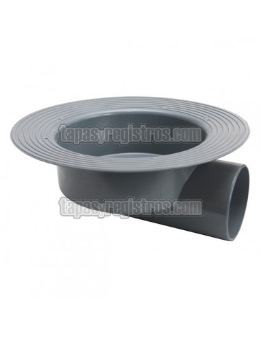 [CTU1438] CAZOLETA PVC DE 50MM SALIDA HORIZONTAL 100X100