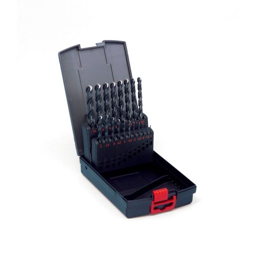[GHE0439] CONJUNTO BROCAS HSS 19 PIEZAS 1-10X0,5 DIN 338 N