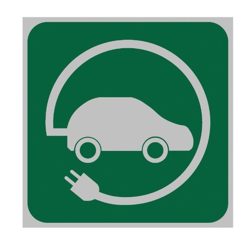 [GSE0044] CARTEL SEÑALIZACION PUNTO DE RECARGA COCHE 30X30