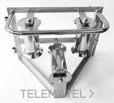 [GHE0472] RODILLO GUÍA CABLE SUELO CON GIRO 180x125x75 ALUMINIO