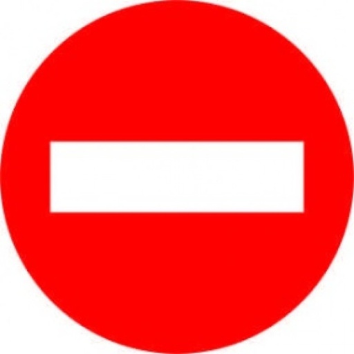 [GSE0050] SEÑAL DISCO 50 ECONÓMICO DIRECCIÓN PROHIBIDA BAN R-101