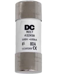 [EPR0525] FUSIBLE CILINDRICO 22x58 GL 80A