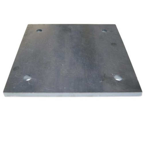 [CES0103] PLACA PERFORADA 4 PERFORACIONES DE 10MM DE 160X160X10MM