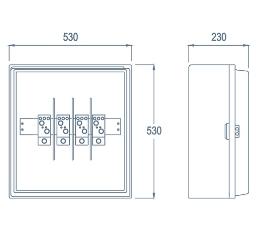 [ECU0270] ARMARIO DERIVACION PINAZO LINEA 400A PNZ-00
