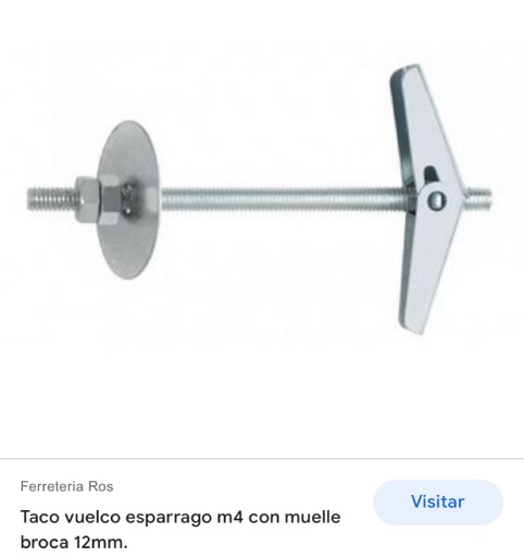 [FSO0907] Taco vuelco con esparrago M4 ( paraguas)