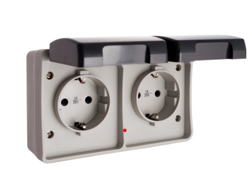 [EAC0611] BASE ENCHUFE ESTANCA DOBLE