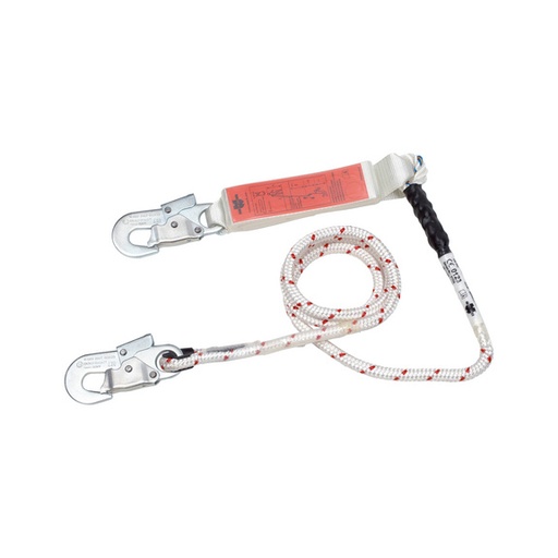 [GEP0085] CUERDA ARNÉ SIMPLE 2mts CON 2 MOSQUETONES 