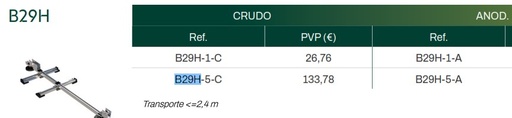 [SES0310]  LASTRE P/TRIANGULO B29.5H-1C SUNFER