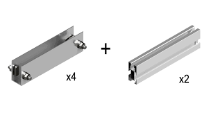 [SES0084] Kit unión panel horizontal