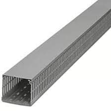 [ECN0062] METRO CANALETA RANURADA PVC GRIS 60X60 MM