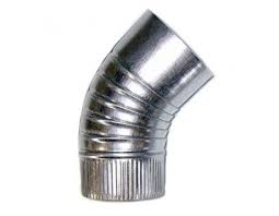 [VCD0069] CODO  CHAPA GALVANIZADA 45º 125MM M-M