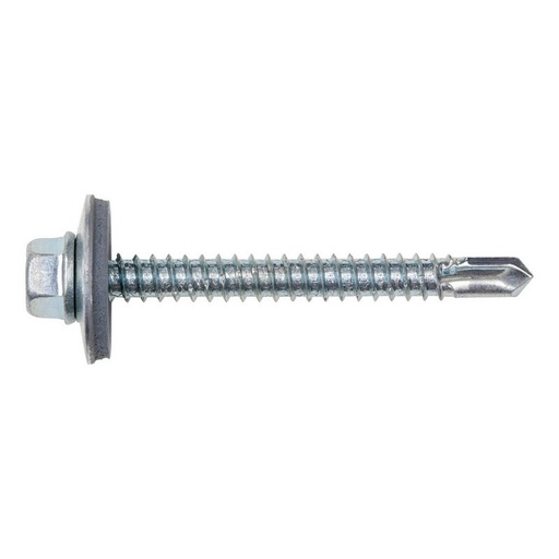 [FTO0307] TORNILLO M4,8x100mm AUTOROSCANTE CON GOMA CABEZA HEXAGONAL (E 50ud)