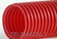 [ECN0089] METRO TUBO CANALIZACION 160MM ROJO c/guia