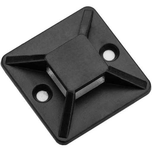 [FSO0040] BASE ADHESIVA PARA BRIDA NEGRA 4.8 (50 UNIDADES)