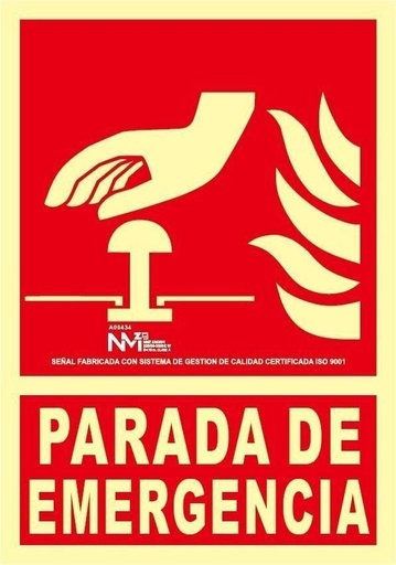 [GSE00014] CARTEL PARADA DE EMERGENCIA