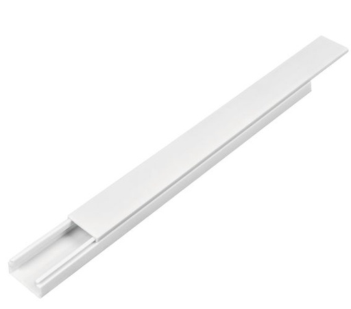 [ECN0129] TAPA CANALETA 2MTS 200X80mm BLANCA