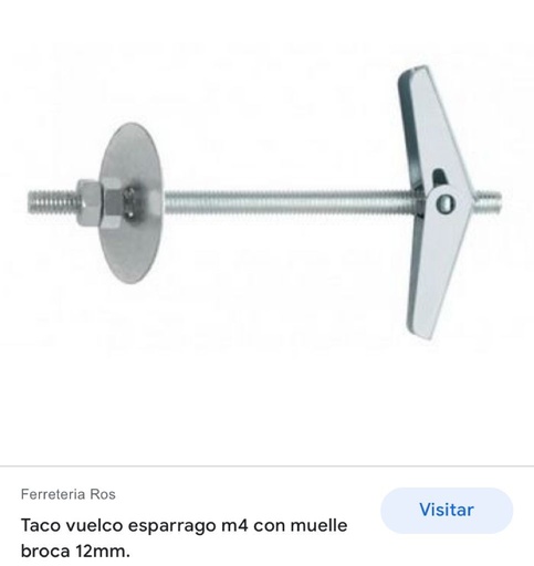 [FSO0051] Taco vuelco con esparrago M6 (PARAGUAS)