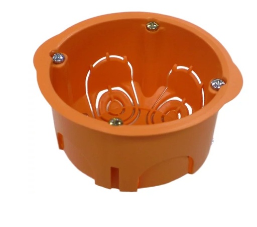 [ECU0028] CAJA DE MECANISMO UNIVERSAL 67X67X39MM NARANJA PARA INTERIOR