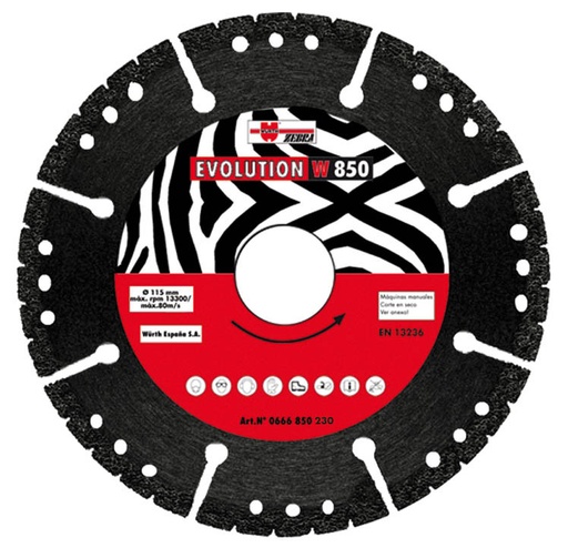 [FSI0140] DISCO MULTIUSO EVOLUTION W850 D115MM