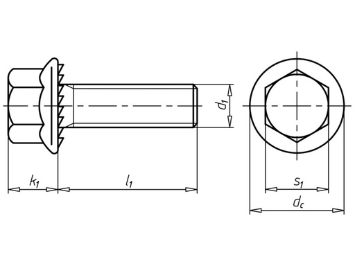 [FTO0392] TORNILLO HEXAGONAL M8x30mm CON BRIDA (E 100ud)