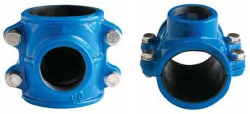 [CVA0793] COLLARÍN ABRAZADERA 40mm 3/4 FUNDICIÓN AZUL
