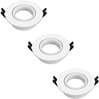 [IAC0009] FIJO ALUMINIO 50 MM BLANCO+PORTALÁMPARA GU-10