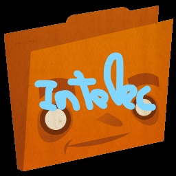 [GOF0084] CARPETA CON LOGO INTELEC, NARANJA