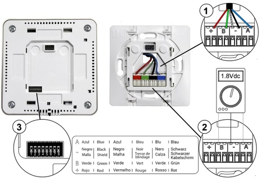[CRE0052] TERMOSTATO CABLE A COLOR AIRZONE