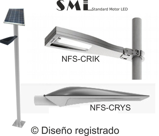 [IEX0033] LUMINARIA NFS-iSOLAR-V1-B-40W-4000K-ZEBRA (PARA PASO PEATONALES)