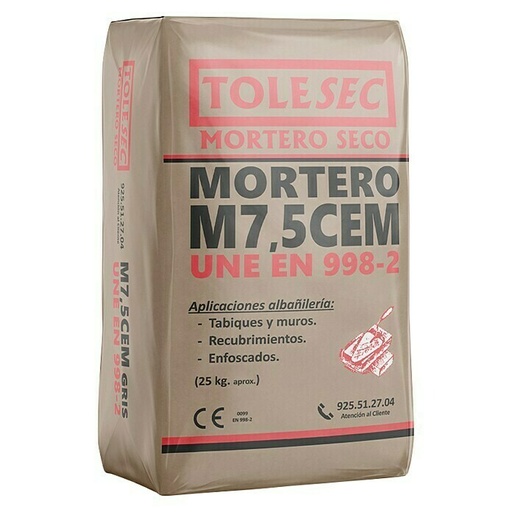 [CPA0055] SACO DE MORTERO GRIS