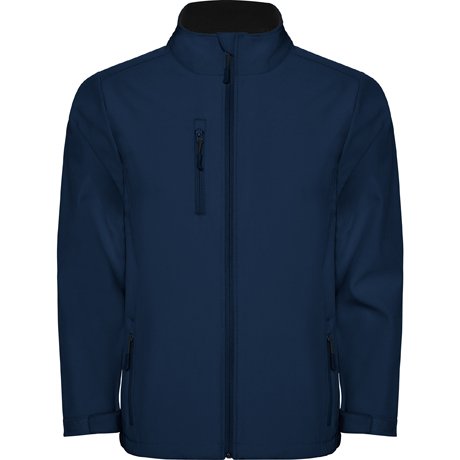 [GRO0156] CHAQUETA SOFTSHELL COLOR AZUL MARINO L (2 CAPAS)
