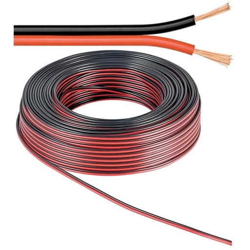 [ECA0297] METRO CABLE PARALELO BICOLOR (R/N) 2X1